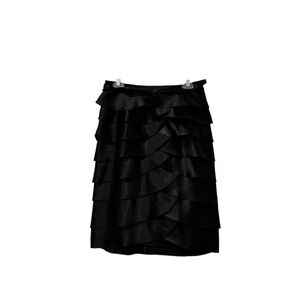 Women's Dressbarn collection Black Tiered Ruffle Skirt Size 8